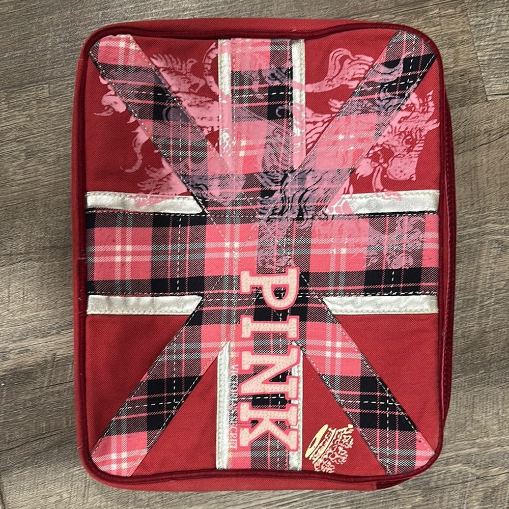 Victoria's Secret Vintage Red Plaid Tablet Sleeve